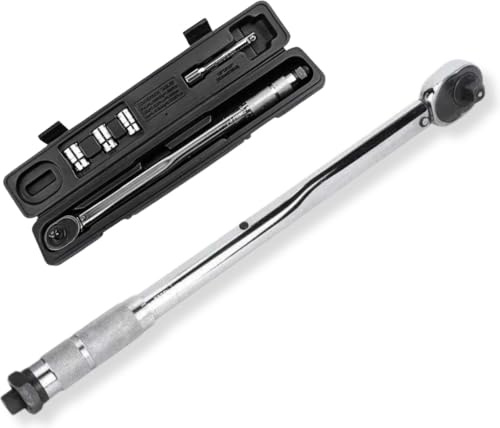 AVOID Drehmomentschlüssel Set 5 tlg. - Drehmomentschlüssel für Auto und Fahrrad - inkl. Zubehör - Drehmomentschlüssel Fahrradwerkzeug