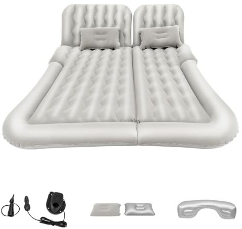 ACROSSPART Materasso ad aria per auto SUV Materasso gonfiabile con pompa gonfiabile, materasso portatile da campeggio, cuscino auto materasso ad aria rialzato per campeggio viaggi