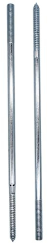 SKIR'CO (4 Stück) Stockschrauben M10 x 300 mm, Dübelschrauben mit Doppelgewinde, Doppelkopfschrauben