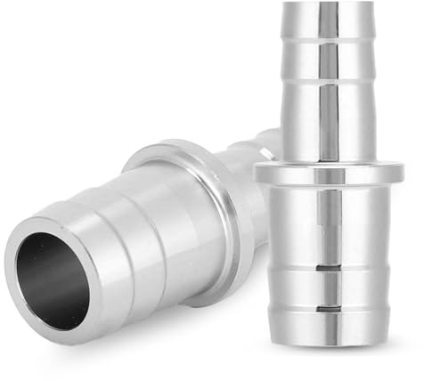 Depisuta Akvarieslangadapter, 12 Mm Till 16 Mm Rostfritt Stål Akvarieslangadapter Konverter Akvarieslang Rörkoppling Slangkoppling
