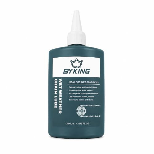 BYKING Wet-Weather Bike Chain Oil - Multi-Purpose Water Resistant Chain Lube for Bicycle, 120 ml