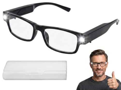 150% Magnifying Eyewear Glasses with Light, Battery Powered for Close Work