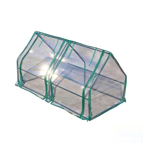 Invernadero para interior y exterior, para bandejas de plantas, bonsái, 20 x 60 x 60 cm, PVC transparente con protección contra corrientes de aire y polvo
