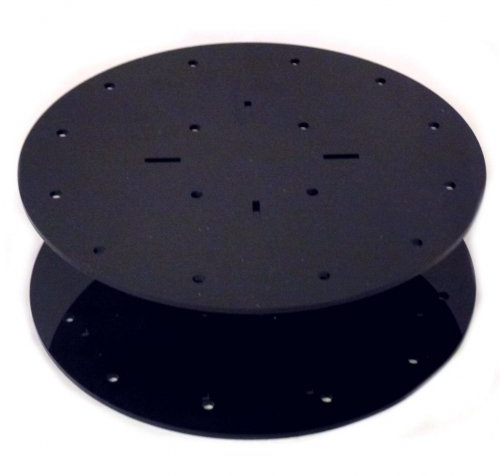 Super Cool Creations 21 cm di Diametro, 6,5 cm, in Acrilico, Forma Macchina per Cake Pop, con Supporto, 16 Fori, 5 cm di Distanza l'una dall'altra, Colore: Nero