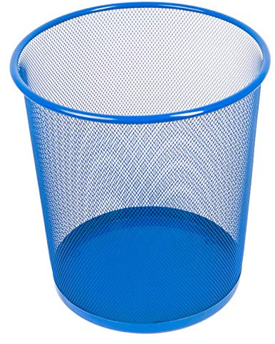 Leviatan Cestino per la Carta Straccia in Rete Metallica | Cestino per la Carta Straccia da Ufficio | Perfetto per Casa, Ufficio o Scuola | 266 x 218 x 280 mm, 12L | Blu Navy