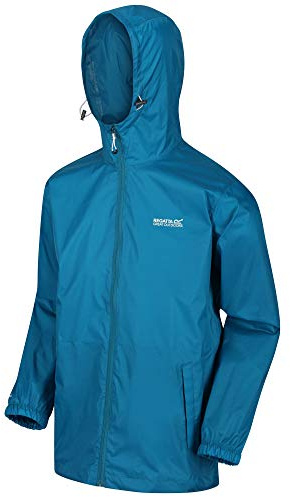 Regatta Pack-It III - Chaqueta Técnica Ligera, Impermeable Y Transpirable, con Capucha Plegable Y Costuras Selladas Jackets Waterproof Shell, Hombre, Olympic Teal, XL