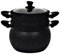 GREBLON Couscoussier 11L Façon Pierre Cuiseur/Vapeur de Haute Qualité avec Joint D'étanchéité et Couvercle en Verre trempé/Tous Feux Dont Induction