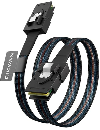 OIKWAN Internal Mini SAS to Mini SAS Cable, SFF8087 36 Pin to SFF8087 36Pin Data Cable Male Cord for Server, Raid Controller, SAS/SATA HBA, Data Storage System-1.6FT