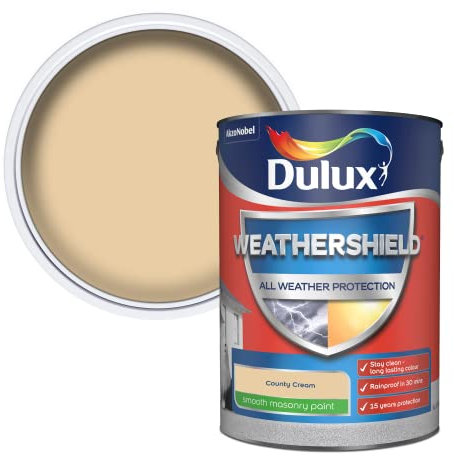Dulux Weathershield Smooth Masonry Paint - County Cream - 5L