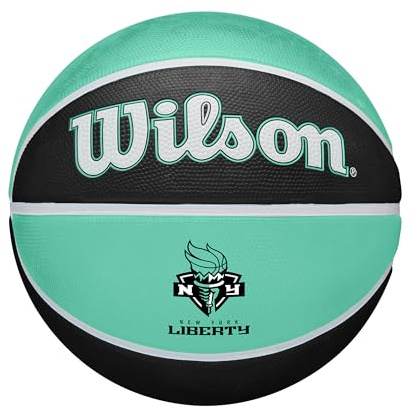 Wilson Pallone da Basket WNBA Team Tribute, Con Canali di Precisione per una Presa Eccezionale, Superficie Adattabile, Squadra: New York Liberty, Colore: Blu Reale, Taglia: 6