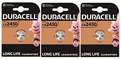 3X Duracell Cr 2450 Lithium (3 Blister Packs of 1 Battery) 3 Batteries