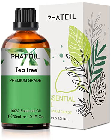 Huile Essentielle Tee Tree Pure 30 ml, Huile Essentielle Arbre à Thé Naturelle pour Diffuseur Aromathérapie, Humidificateur, Tee Tree Oil