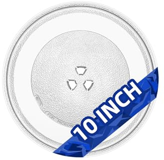 MorefaLife 10 Microwave Glass Plate compatible with Emerson MP-3517203600 replacement for 10 inch Daewoo Sharp 9KL12570000000990 Panasonic Microwave Turntable Plate A060140L0TU GE WB49X10229 WB49X688