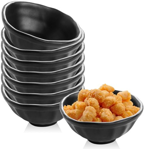 Vegena Dip Schälchen, 8 Stück Sojasauce Schälchen, Dipschalen Set, Tapas Schalen, Vintage Sushi Schälchen, Gewürzschalen, Snackschalen für Gewürzen Sojasauce Saucen Snacks (10.7 X 5 CM)