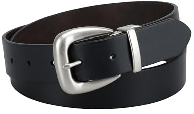 Levi's Women's Reversible Western Buckle Casual Belt, Black/Brown, Large