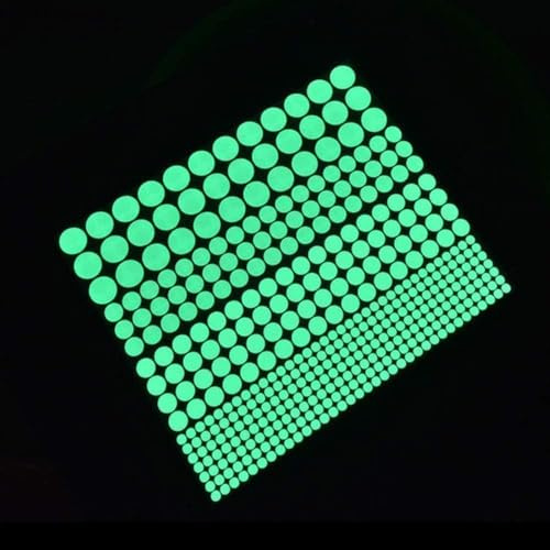 1 Sheet Glow in The Dark Wall Stickers, 407 Pcs Removable Glow in Dark Dots Wall Decals Stickers Room Decor Kit, Wall Treatments and Supplies ，Adhesive Dots Luminous Ceiling Decals for Kids Bedroom