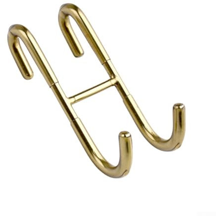 Bebykilemi Crochets de porte de douche, crochets de serviette pour porte en verre sans cadre, en acier inoxydable, crochet de radiateur, pour maillots de bain, peignoirs (doré)