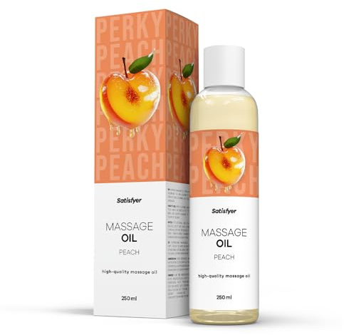 Satisfyer Massageöl Peach 250 ml | Intim geeignet | Für entspannende & sinnliche Massagen | Hautfreundlich & pflegend | Leicht zu verteilen | Ideal für Paare & Wellnessmomente