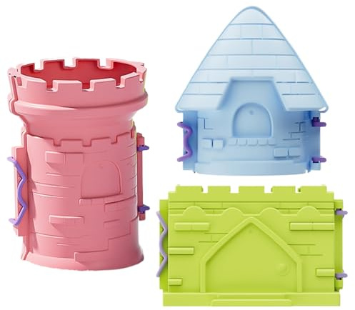 Générique Moules à Sable | Moule à Sable Jouets de Plage pour - Jeu de Construction 3 Pièces pour Jeux Extérieurs Activités Sensorielles Garçons Filles Vacances d'Été Voyage