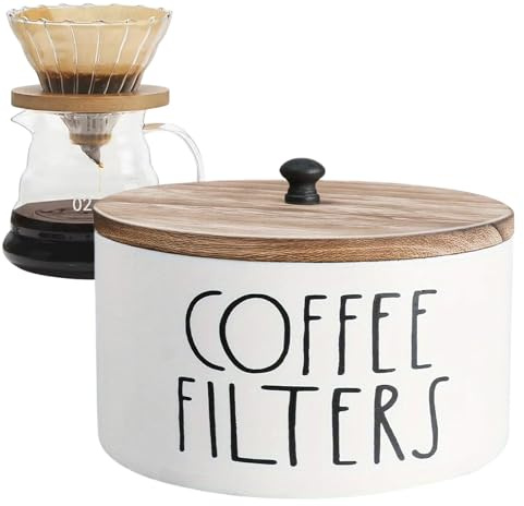 Kaffefilterhållare För Användning På Köksbänken Trä Inredning