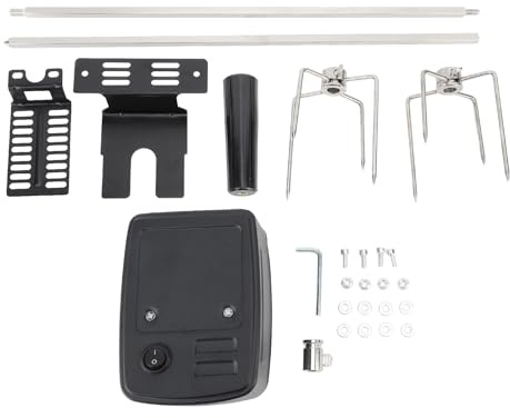 Kit griglia per girarrosto Motore rotante stabile in acciaio inossidabile Kit per arrosto spiedo per barbecue elettrico per riunioni di famiglia in campeggio all'aperto nel
