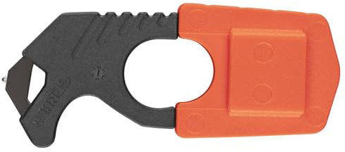 Gerber Gurtschneider, Strap Cutter 2.0, Mit gehärtetem Glasbrecher, Rutschfester Griff, Gesamtlänge: 11 cm, Schwarz/Orange, 1070066