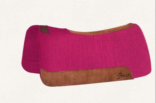 5 Star Equine The All Around Full Skirt Western Saddle Pad Size 30x30 and 3/4 Thickness Pink Color