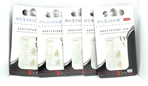 5 adaptadores de tarjeta SIM 4 en 1 Nano SIM Micro SIM estándar SIM cutter adaptador tarjeta SIM adaptador SIM universal adaptador nano SIM