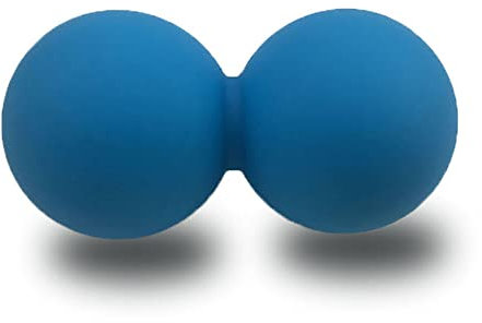 LTLCLZ Silicone Yoga Peanut Massage Ball Fascia Ball Relieve Relax Muscles Fitness Massage Double Ball Exercise Ball,Blue