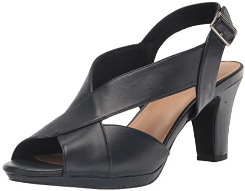Easy Street Women's Christy Stiletto Heeled Sandals, Navy, 8.5