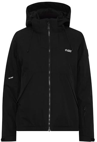 NORTH BEND NBOctasia Damen Skijacke wasserdicht winddicht atmungsaktiv Winterjacke mit Wassersäule 10000mm W-PRO Wetterschutzsystem, Größe:36, Farbe:Black (1001)