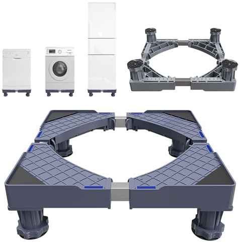 Zuquik Base Lavadora, Soporte y Base para Lavadora con Patas Lavadora Regulables, Elevador para Electrodomésticos Pequeños, Carga 150 kg