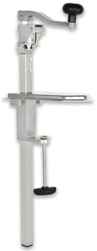 Beeketal 'BDÖ-60' Profi Gastro Tischdosenöffner für bis zu 38 cm hohe Dosen, mit Schneidemesser aus gehärtetem Stahl und Tisch Befestigungszwinge, Dosenöffner mit manueller Handkurbel und Drehknauf