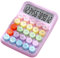 Topyond Calculadora De Color Teclado Mecánico Computadora De Escritorio Calculadora Científica para Oficina Escuela Escritorio Hogar Negocio(Lila Violeta)