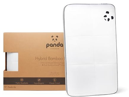 Panda Hybrid Bamboo Pillow - Soft, Breathable Bamboo Cover, Orthopaedic Grade Memory Foam
