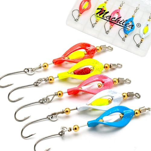Cucchiaini Twist UV Attivi per Trota 3g 4g | Machilea 5X Twister Spinner per Trota | Cucchiaini Blinker per Trota in Scatola | Set di Esche per Trota per la Pesca alla Trota (3g)