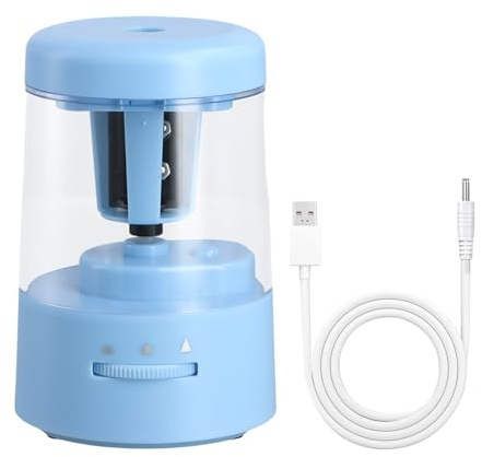 Shengxi Taille-crayon pour Enfants Taille-crayon Automatique Professionnel par Batterie AA et USB, Affûtage et Électrique pour la Maison, le Bureau pour Crayons et de Couleur (Diamètre 7-12mm)