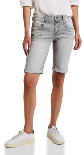 Street One Damen A378568 Bermudas/Shorts, Light Grey Random Washed, 26