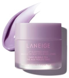 LANEIGE Lip Sleeping Mask – Taro Bubble Tea | Overnight Lip Care with Vitamin C & Berry Mix Complex for Smooth, Hydrated Lips