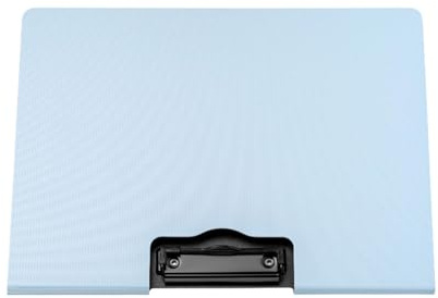 Cartella portadocumenti verticale orizzontale con doppia clip, 31 x 24 cm, per scuola, ufficio, orizzontale, con clip in metallo