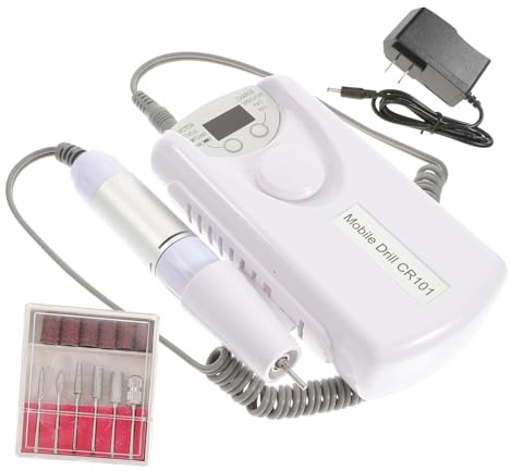 HAPINARY Ponceuse à Ongles Électrique Kit Manucure avec Vitesse Réglable et Têtes Interchangeables Machine Polisseuse et Ergonomique pour Usage Professionnel et Domestique