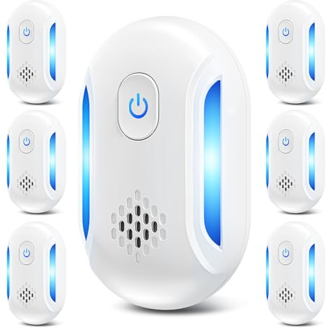 (2026 Upgraded) Ultrasonic Rodent & Pest Indoor Repeller - Stronger Driving Force, Repellent for Mouse, Mice, Rats, Roaches, Ants, Spiders, Bugs, Home Plug-in Device, 2 Mode Switching (6 Pack)