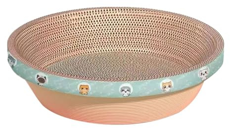 QUILSTM Tiragraffi ondulato per lettiera, tiragraffi per gatti, fornisce un per gatti, un letto per dormire, una ciotola per, nido e 'area gioco per, comodo giocattolo per