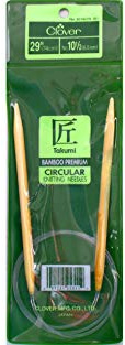 Clover Takumi Bamboo Circular 29-Inch Knitting Needles, Size 10.5