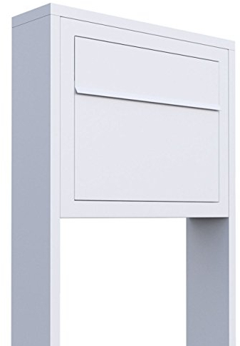 Boîte aux lettres sur pied, design Boîte aux lettres Motif Elegance Blanc sur pied – bravios