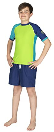 Mares Seaside Shield Youth; Maglia Rashguard Protettiva a Maniche Corte - Ragazzi, Lime, L