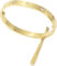 Luxury Gold-Plated Stainless Steel Simple Style Love Bangle Bracelet for Women Men (GoldCZ in Size 19)