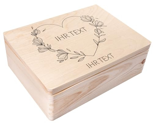 Creative Deco Personalisiert Geschenke Wunschtext Holzkiste | Dein Eigener Beliebig Text Individuelle Geschenk | Geschenkkiste Geschenkbox | Für Frauen, Männer und Paar