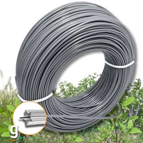 Gardazon Fil de débroussailleuse 3mm renforce 15m (en étoile) - Attention - Extrêmement Tranchant - Fil Coupe Bordure - Fil pour Rotofil - Bobine de Fil debroussailleuse incassable