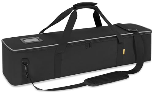 Sac pour trépied OUUTMEE Sac de Transport pour trépied, 80 x 20 x 20 cm Sac en Nylon résistant avec bandoulière et poignées, Sac de Transport rembourré